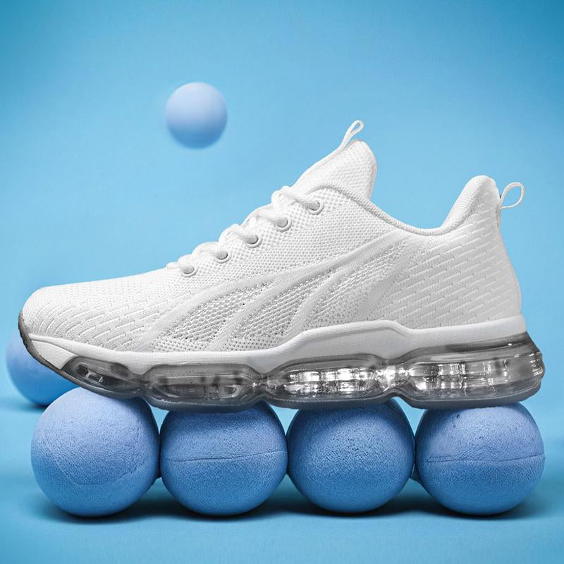 Women'S Sporty Solid Roundtoe Laces Trainers, Fashionable Lace Upfront Mesh Breathable Comfortable Sports Running Shoes, Casual Versatile Outdoor Walking-1553