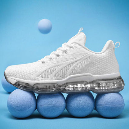 Women'S Sporty Solid Roundtoe Laces Trainers, Fashionable Lace Upfront Mesh Breathable Comfortable Sports Running Shoes, Casual Versatile Outdoor Walking-1553