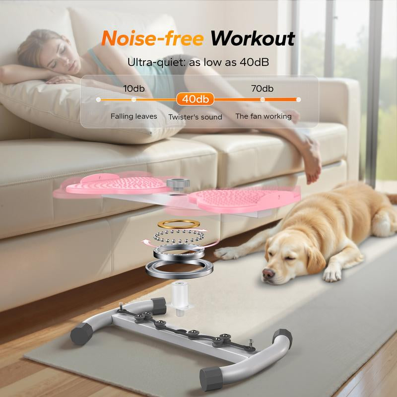 【Live Link Only】Merach Waist Twist Machine Slim Waist and Toned Abs Waist Twister Can Stand with Feet Apart Double Non-Slip No Noise Use Exercise Equipment Abdominal Roller Workout
