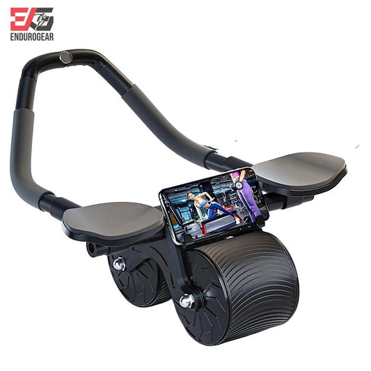 Ab Roller Wheel with Elbow Support & Automatic Rebound – Double-Wheel Core & Abs Exercise Roller + Knee Mat | ENDUROGEAR