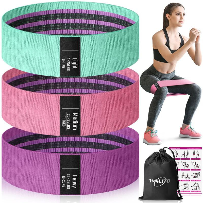 Resistance Bands for Legs and Butt, Fabric Exercise Loop Bands Yoga, Pilates, Rehab, Fitness and Home Workout, Strength Bands for Booty