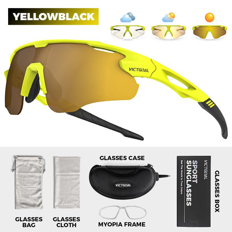VICTGOAL Photochromic Cycling Glasses for Men Women Outdoor Sports UV400 Protection Bicycle Eyewear MTB Mountain Road Bike Eyeglass