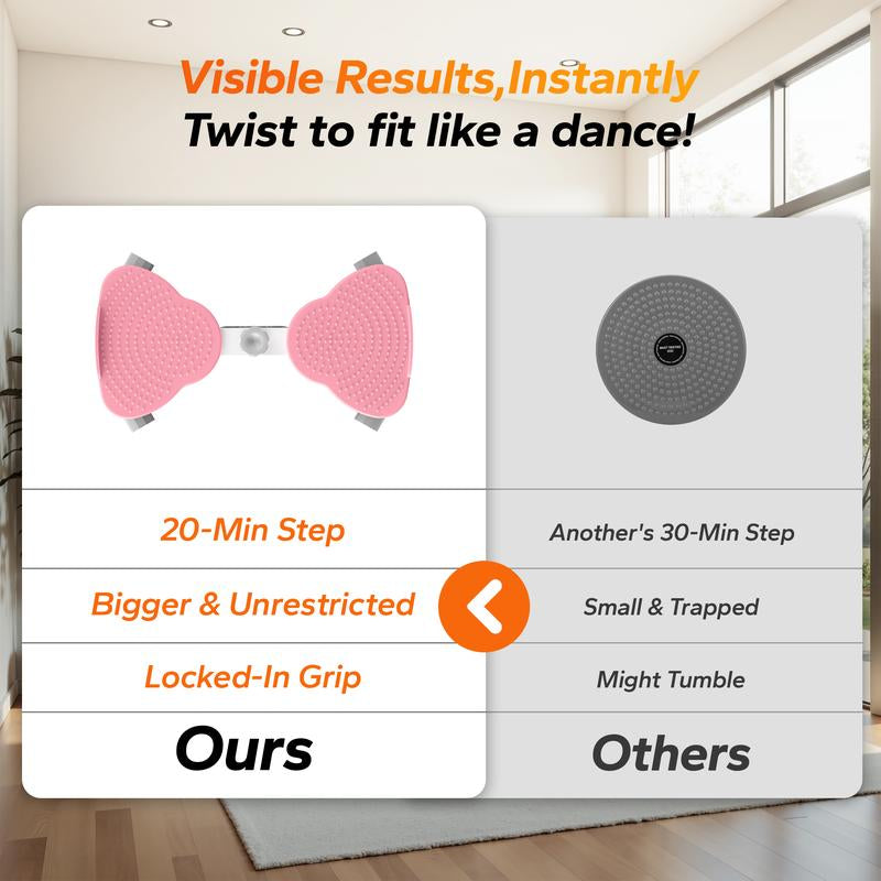 【Live Link Only】Merach Waist Twist Machine Slim Waist and Toned Abs Waist Twister Can Stand with Feet Apart Double Non-Slip No Noise Use Exercise Equipment Abdominal Roller Workout