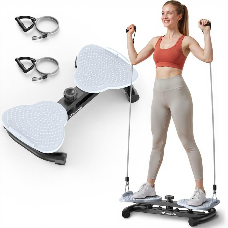 【Live Link Only】Merach Waist Twist Machine Slim Waist and Toned Abs Waist Twister Can Stand with Feet Apart Double Non-Slip No Noise Use Exercise Equipment Abdominal Roller Workout