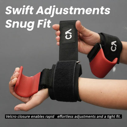 Chick Active Weight Lifting Hooks for Heavy Duty Workouts, Exercise Weight Lifting Hooks, Weight Lifting Grips for Powerlifting, Shrugs, Rows, Gym Accessories, Gym Lifting Straps with Pull up Hooks, Workout Equipment