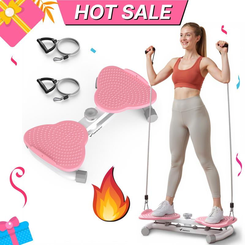 【Live Link Only】Merach Waist Twist Machine Slim Waist and Toned Abs Waist Twister Can Stand with Feet Apart Double Non-Slip No Noise Use Exercise Equipment Abdominal Roller Workout
