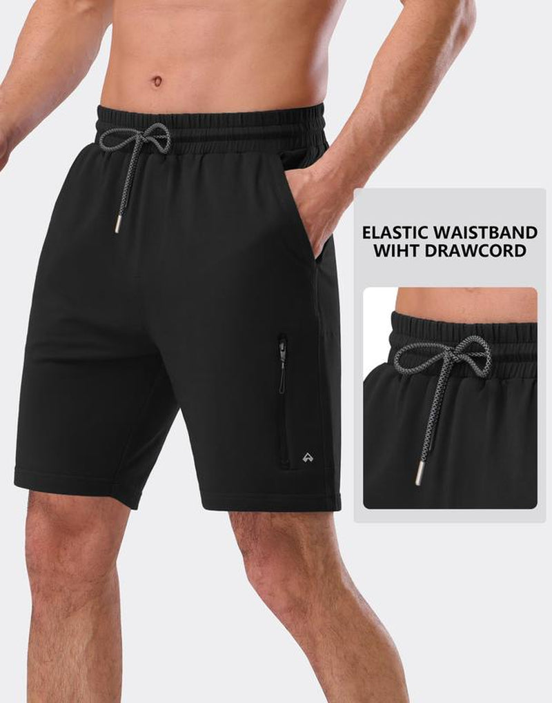 Pioneer Camp Sweat Shorts for Men 7" Inseam Cotton Athletic Casual Shorts with 4 Pockets for Gym Workout Lounge Summer Shorts