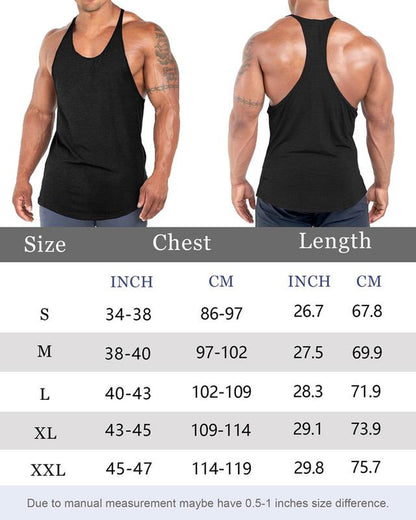 Lehmanlin Men'S Bodybuilding Vest Fitness Gym Shirt Y-Back Muscle Fitness Sports Stretch Quick-Drying Top (3 Pack) Athletic Wear Sleeveless Design Fathersdaygift Workout
