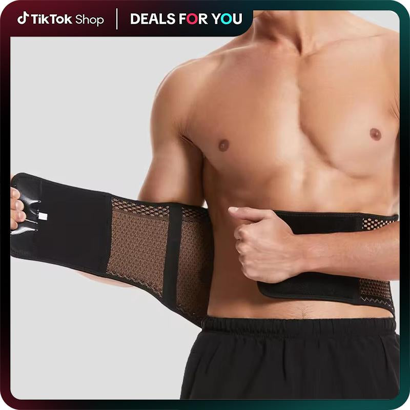 IYDOAMEA Copper Back Braces for Lower Back Pain, Breathable Lumbar Support Belt for Men and Women, Lower Back Brace for Herniated Disc, Sciatica, Scoliosis, Heavy Lifting Outdoorfun Dealsforyoudays