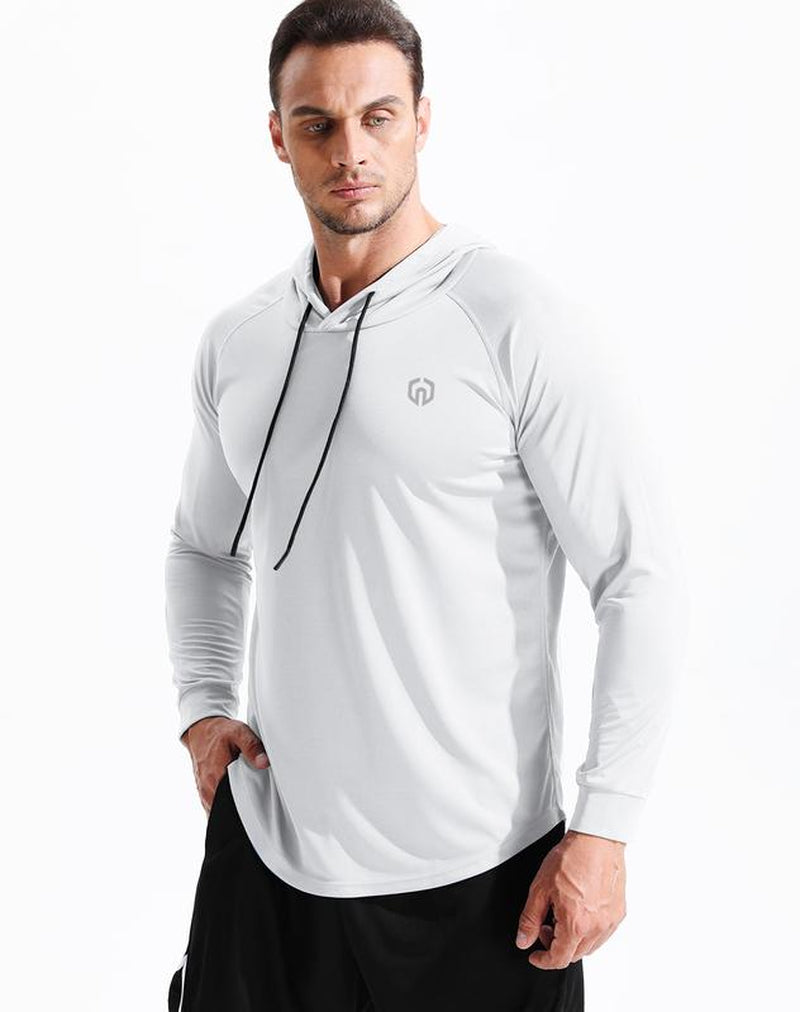 NELEUS Men'S 3 Pack Long Sleeve Drawstring Hoodie Athletic Shirts, Workout Hoodies