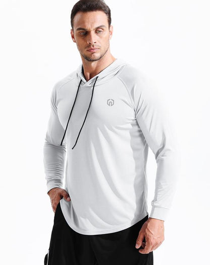 NELEUS Men'S 3 Pack Long Sleeve Drawstring Hoodie Athletic Shirts, Workout Hoodies