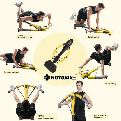 HOTWAVE Abdominal Trainer Multifunctional Core Training Machine Dragonfly Machine, Adjustable Resistance, Can Exercise Shoulders, Back, Legs, Abdomen, Men'S Home Strength Training Equipment, Does Not Take up Space, Simple Installation