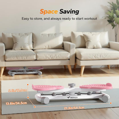 【Live Link Only】Merach Waist Twist Machine Slim Waist and Toned Abs Waist Twister Can Stand with Feet Apart Double Non-Slip No Noise Use Exercise Equipment Abdominal Roller Workout