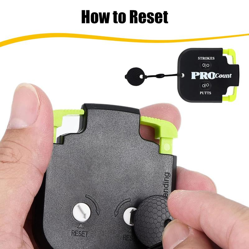 Arttodo Golf Club Range Chart Card & Golf Score Counter Clicker, Mini Golf Shot Stroke Counter, Mini Inch Range Card, Golf Accessories, Golf Gifts