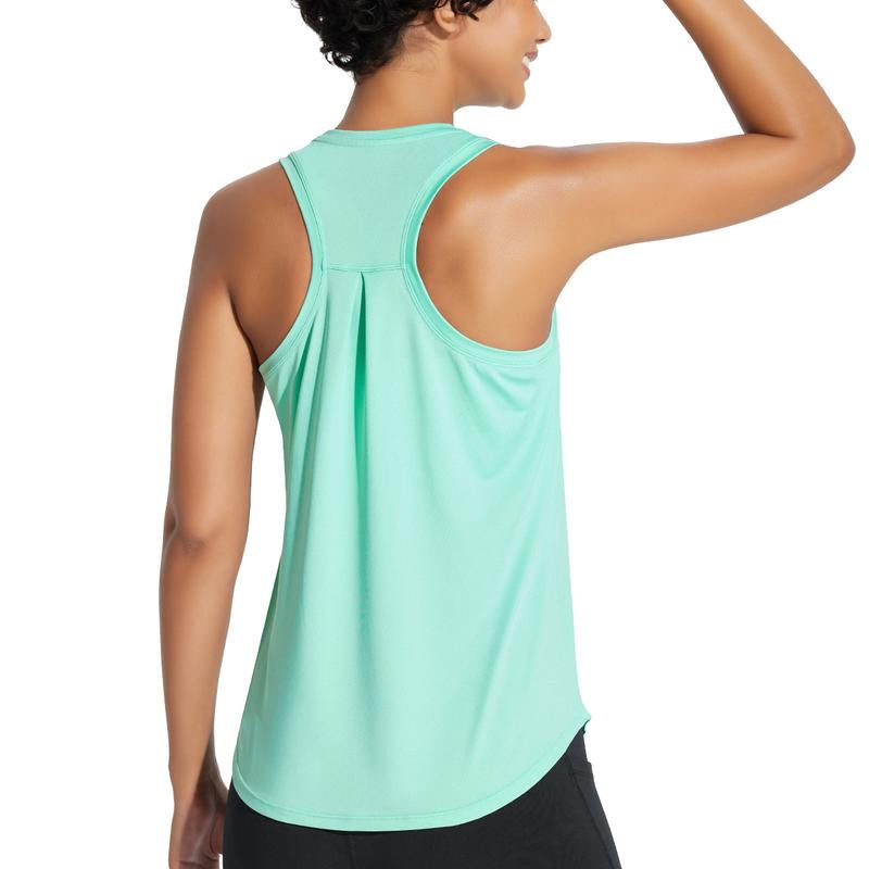 Baleaf 2025 Women'S Workout Tank Top Racerback Tops Sleeveless Running Shirts Golf Outfits Loose Fit Yoga Athletic Gym Sports Tennis Workout Top Casual Lounge Everyday Wear