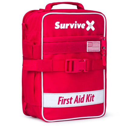SURVIVEX Large Comprehensive First Aid Kit Ideal for Car, Travel & Home - Emergency Kit for Hiking, Camping, Backpacking and Outdoors