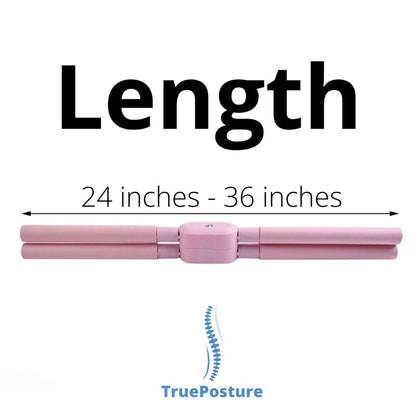 Trueposture Back Extender - Adjustable Yoga and Pilates Stick for Comfort and Stability - Stretching Aid