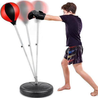 Boxing Speedy Bag Punching Bag with Stand for Adults and Teens, Height Adjustable, Speed Bags for Boxing for Training, Stress Relief and Fitness
