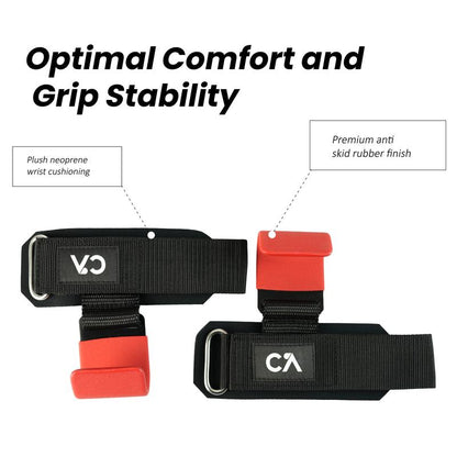 Chick Active Weight Lifting Hooks for Heavy Duty Workouts, Exercise Weight Lifting Hooks, Weight Lifting Grips for Powerlifting, Shrugs, Rows, Gym Accessories, Gym Lifting Straps with Pull up Hooks, Workout Equipment