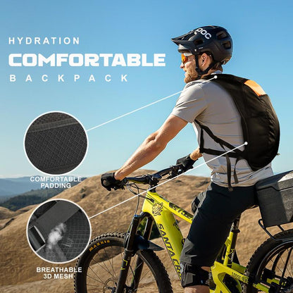 Lightweight 12L Hydration Backpack with 3L Water Bladder – Waterproof, Comfortable & Durable for Cycling, Hiking, Running, Climbing & Camping