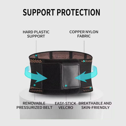 IYDOAMEA Copper Back Braces for Lower Back Pain, Breathable Lumbar Support Belt for Men and Women, Lower Back Brace for Herniated Disc, Sciatica, Scoliosis, Heavy Lifting Outdoorfun Dealsforyoudays