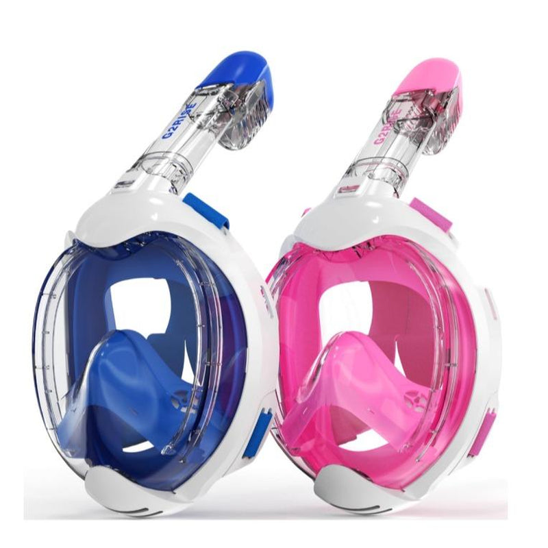 G2RISE Adults & Kids Snorkeling Set Gear, Full Face Snorkel Mask with Detachable Camera Mount, Safe Breathing, anti Fog anti Leak, with Swimming Earplug, Travel Friendly, Beginner Friendly