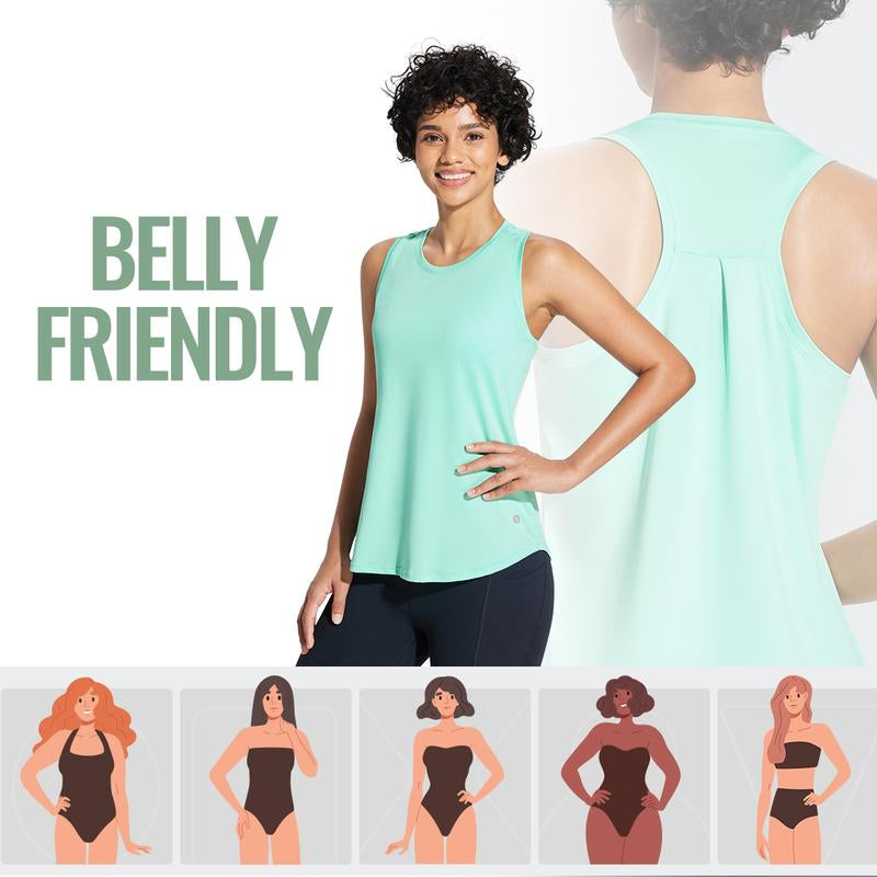 Baleaf 2025 Women'S Workout Tank Top Racerback Tops Sleeveless Running Shirts Golf Outfits Loose Fit Yoga Athletic Gym Sports Tennis Workout Top Casual Lounge Everyday Wear