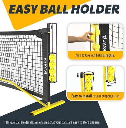 Pickleball Net, 22FT Regulation Size Pickleball Net with Carrying Bag for Driveway Backyards，