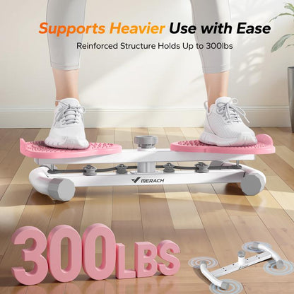 【Live Link Only】Merach Waist Twist Machine Slim Waist and Toned Abs Waist Twister Can Stand with Feet Apart Double Non-Slip No Noise Use Exercise Equipment Abdominal Roller Workout